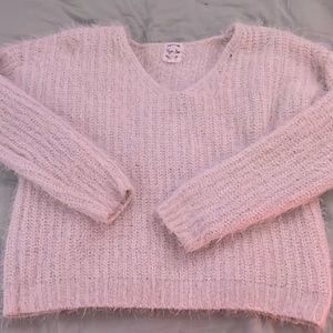 White fluffy Sweater